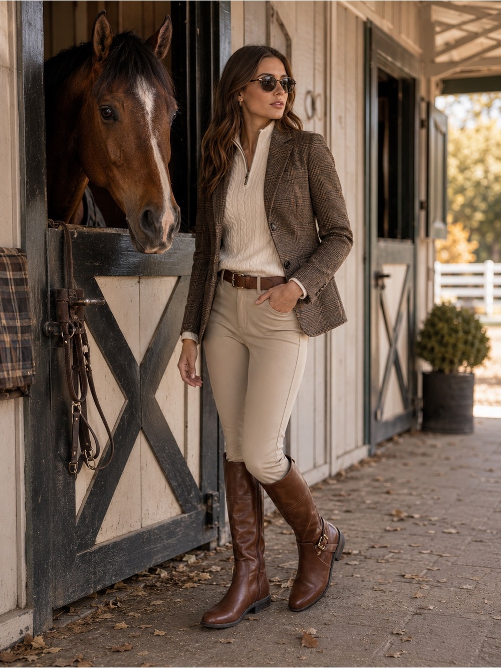 NWT St. John’s Bay Cognac Riding Boots Women’s Size 6 Medium Knee High